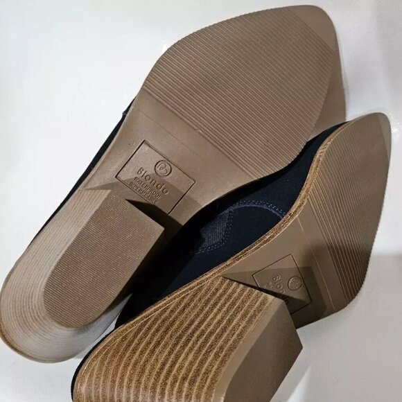 Blondo Norma Mule (Women) Slip On Waterproof Navy Blue Suede Bootie 11M - Picture 6 of 10